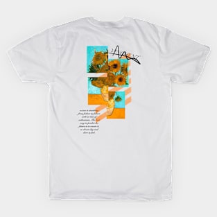 Vincent van gogh sunflowers by fsngarage T-Shirt